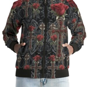 Exclusive ICJUK Custom made Women’s Bomber Jacket Scarlet Serenade Revolt